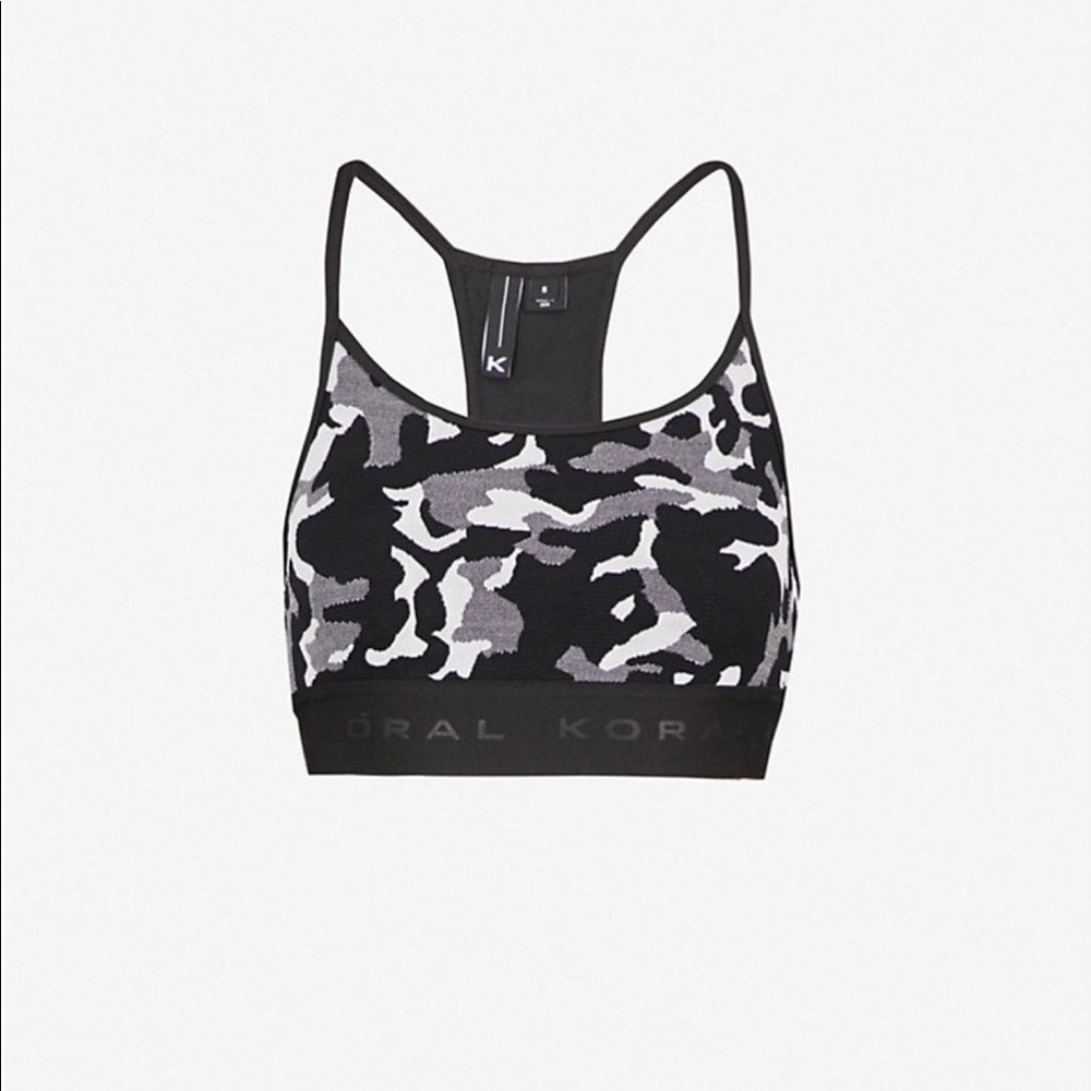 Koral leopard sweeper stretch sports bra